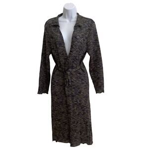 JKLA Long Open Front Belted Cardigan